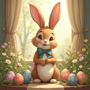 Imagem do Coelho da Páscoa representando tradições pascais em diferentes países